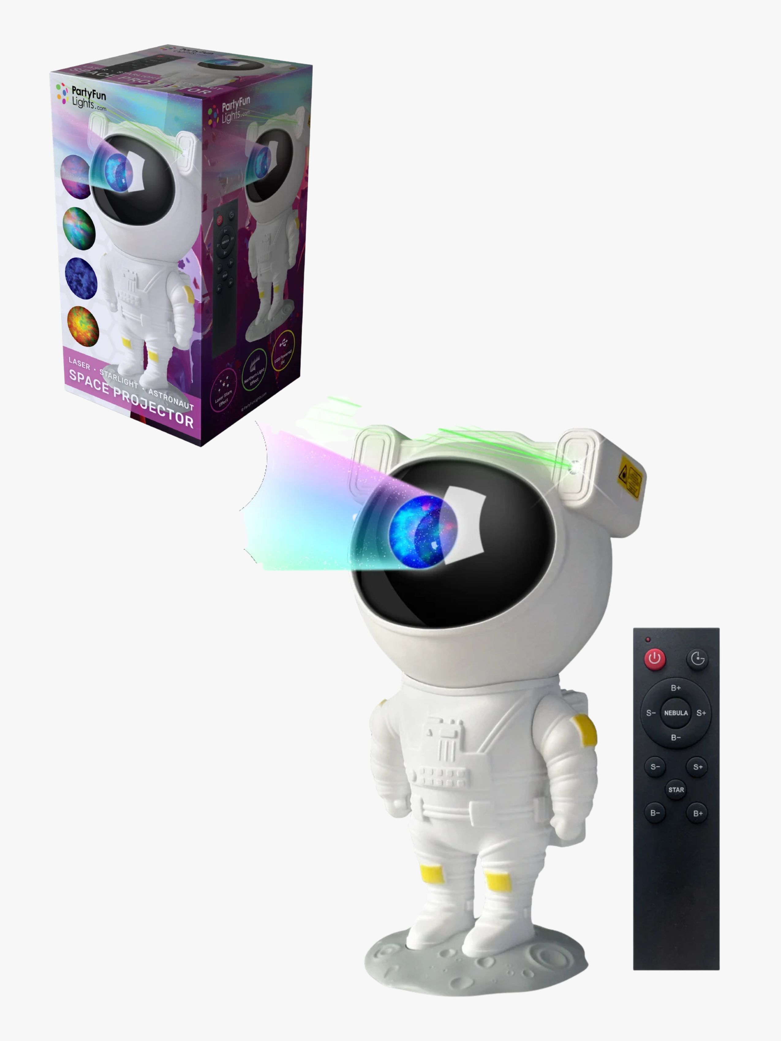 PartyFunLights Projektor Astronaut 23 Cm