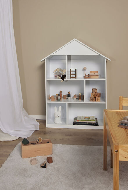 Alice & Fox POLLY Bogreol & Dukkehus, Hvid