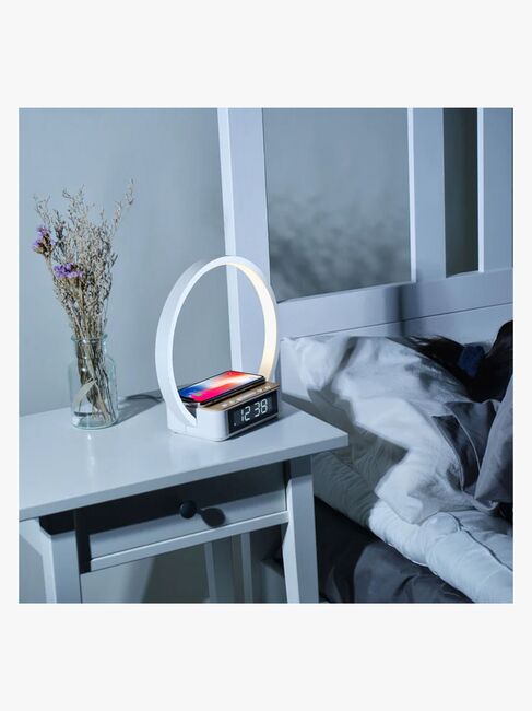 Lippa Natlampe med Vækkeur, Hvid