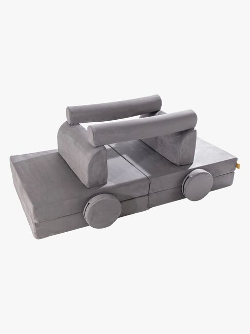 Meowbaby Play Premium Slimcord  Bygbar Sofa, Grå