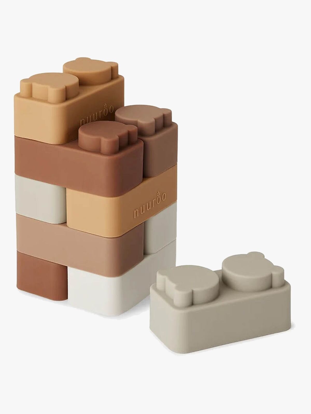 nuuroo Byggeklodser Silikone 10-pak, Brown