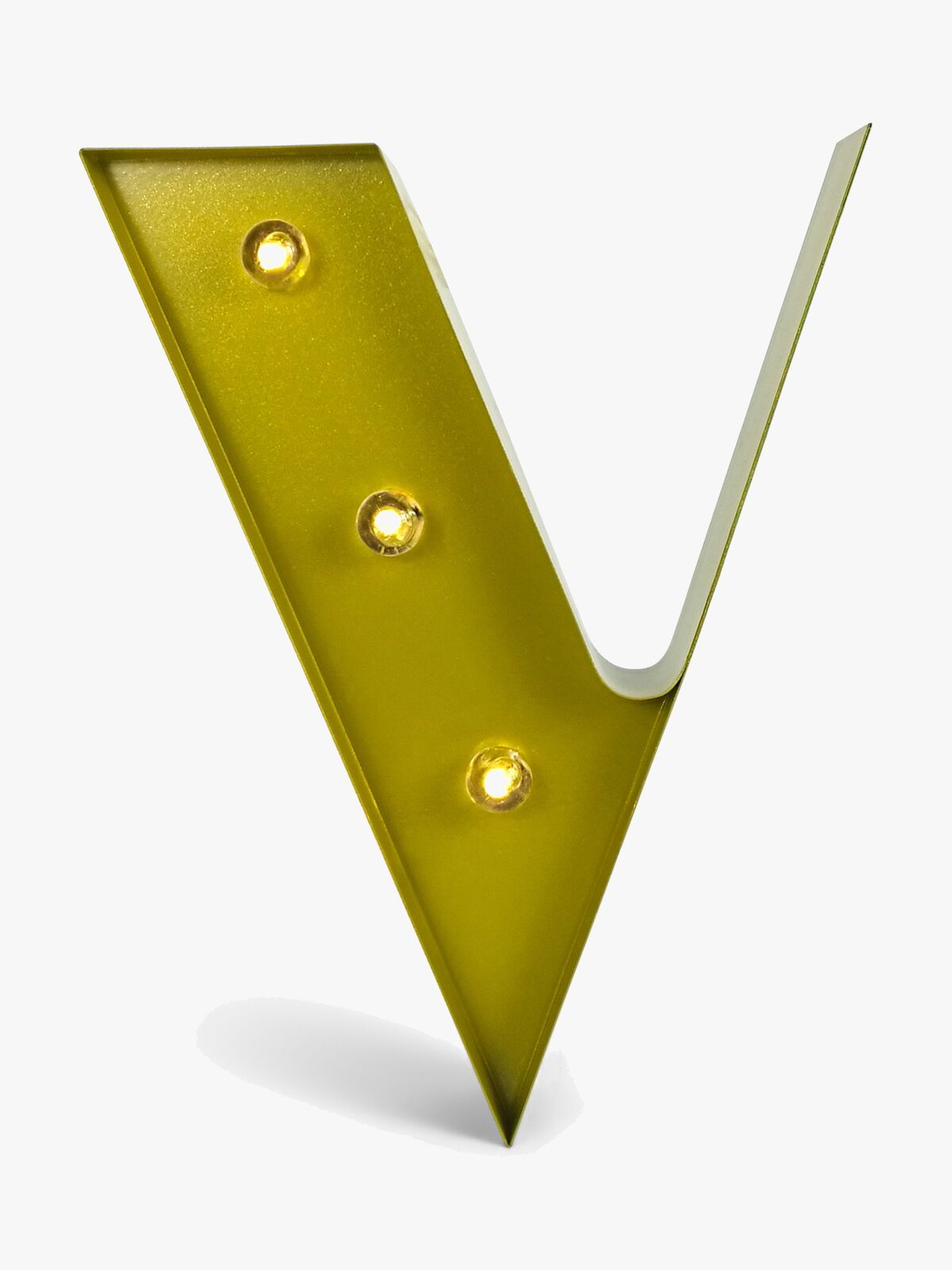 Petite Déco Bogstavlampe V, Guld