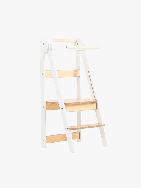 Duck Woodworks Sammenklappeligt Læringstårn, Hvid