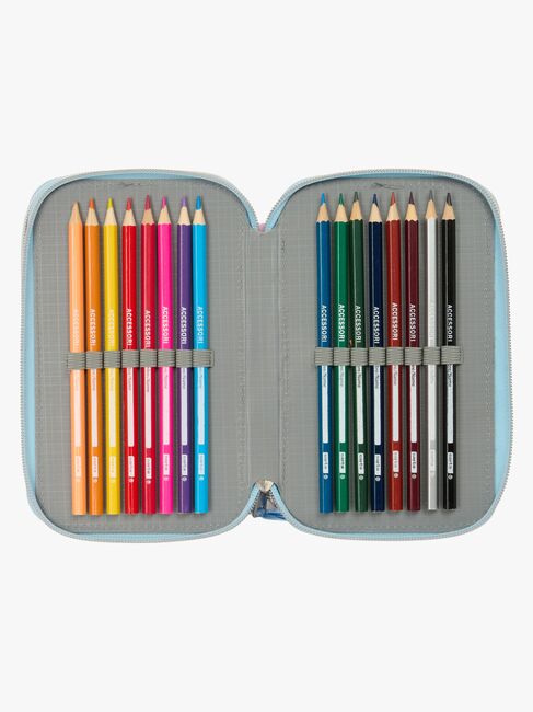 Disney Frozen Penalhus med 3 Rum Ice Magic, Lyseblå