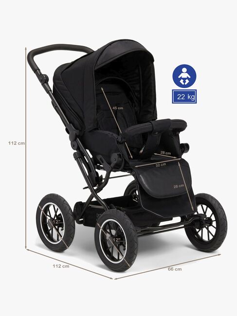 Petite Chérie Solide+ Klapvogn, Grey Melange