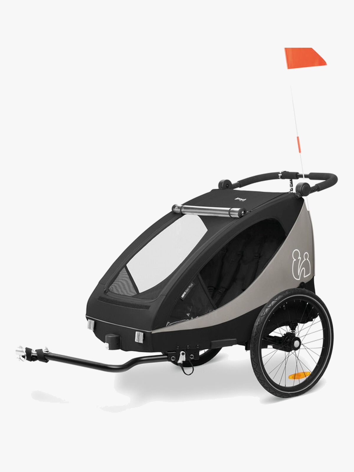Hauck Dryk Duo Plus Cykelanhænger, Black
