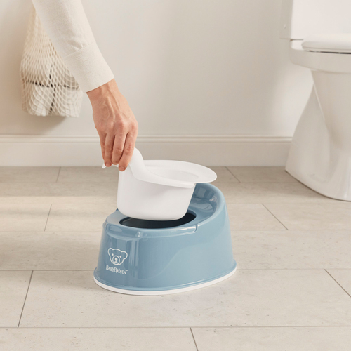 BabyBjörn Smart Potte, Deep Blue/White