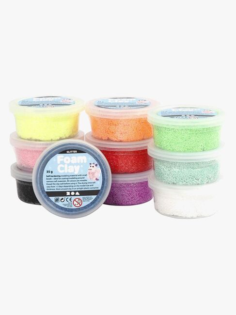 Foam Clay Blandede Farver Glitter