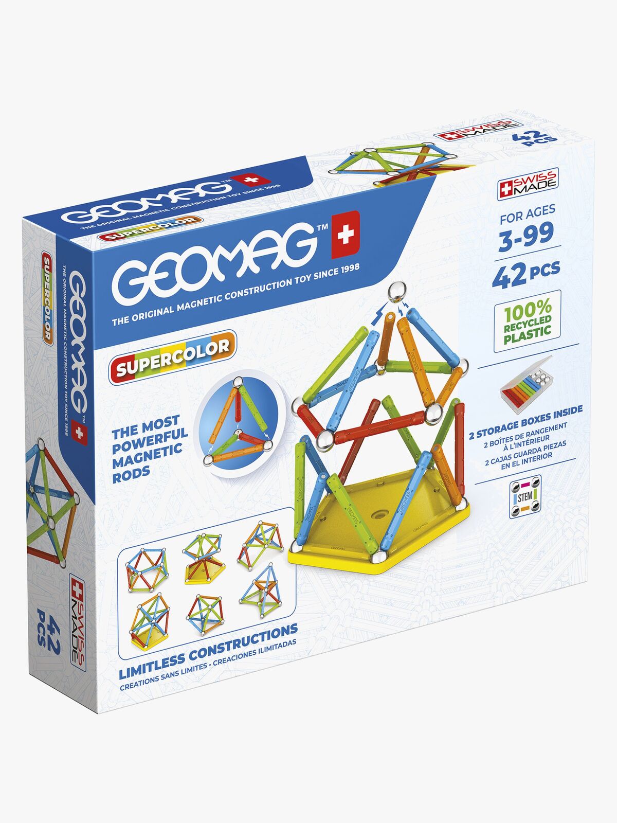 Geomag Supercolor Byggesæt 42 Dele