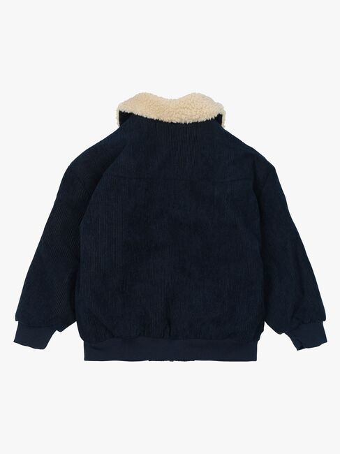 Mikk-Line Manchesterjakke med Teddyfor, Blue Nights