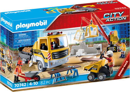 Playmobil 70742 City Action Byggeplads m. Tipvogn