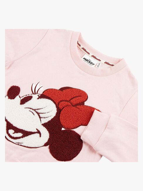 Disney Minnie Mouse-sæt med sweater og bukser, rød/lyserød