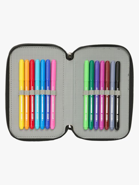 Marvel Avengers  Fyldt Penalhus med 3 Rum 37 Dele, Blå