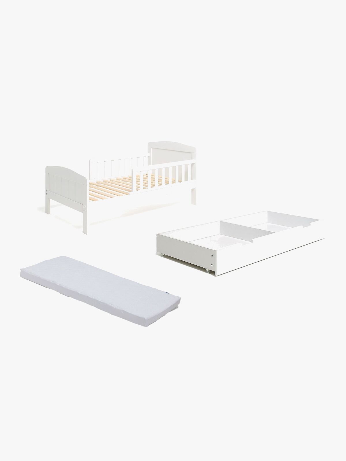 JLY DREAM Juniorseng JULI inkl Sengeopbevaring & Madras 70x140, Hvid