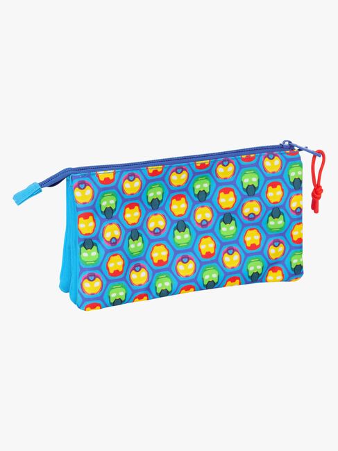 Marvel Iron Man Penalhus med 3 Rum, Blå