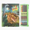Dino World Malebog med Farveblyanter