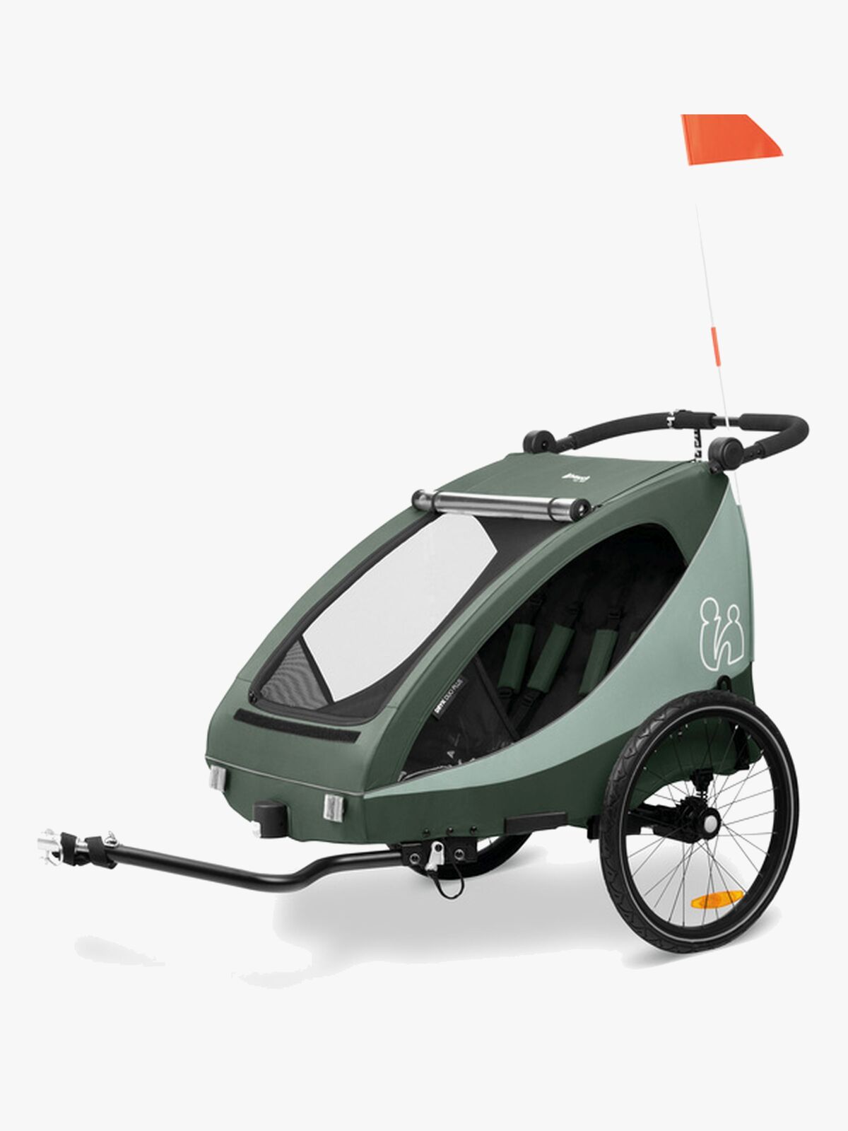 Hauck Dryk Duo Plus Cykelanhænger, Dark Green