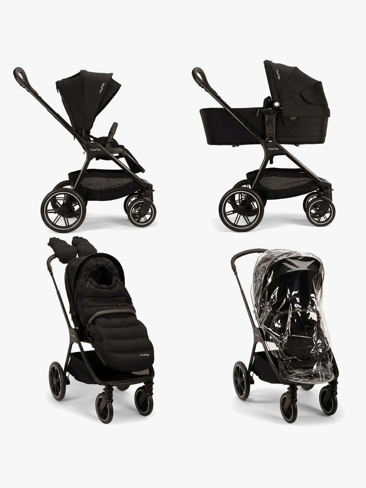 Nuna TRIV LX Duovogn med All-Season Set, Caviar