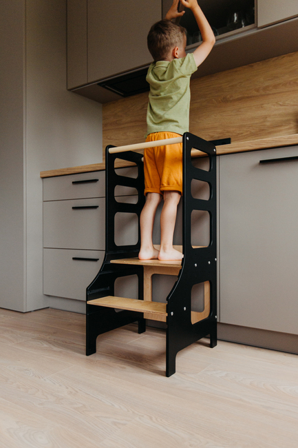 Duck Woodworks Justerbart Læringstårn, Sort