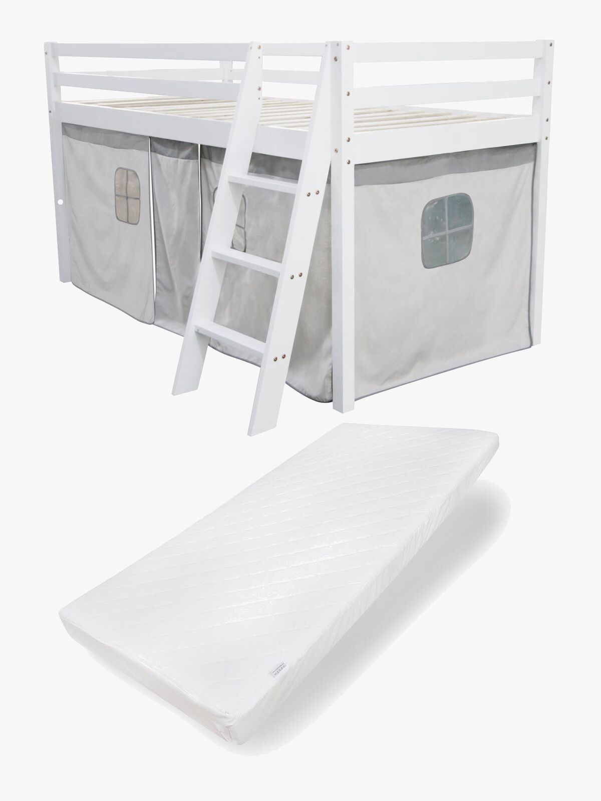 JLY TILDA Juniorseng m. Sengegardin & Madras 90x190, Hvid