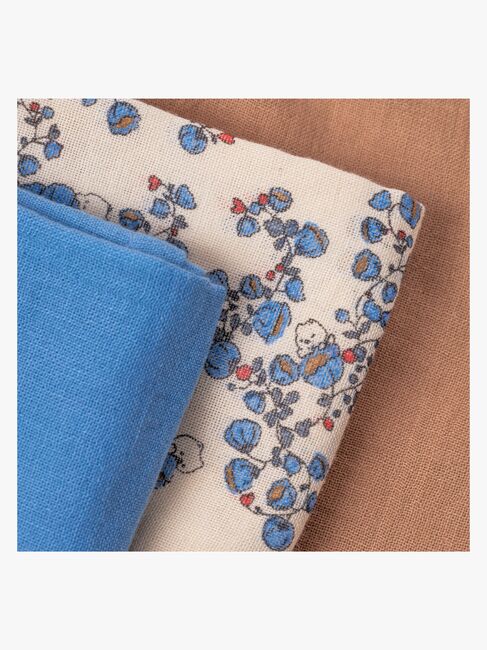 That's Mine Bora Tæppe/ Stofble i Musselin 3-pak, Blue Bells