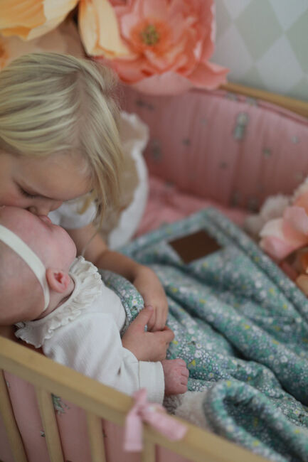 Elsa Beskow Blomsterfesten Quiltet Tæppe, Blå