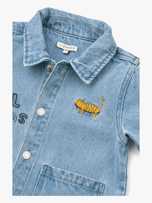 LIEWOOD Kinsley Placement Denim Cowboyjakke, Cool Kids/Light Blue Denim