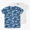 Luca & Lola San Marino T-Shirt 2-pak, Blue Camouflage/White