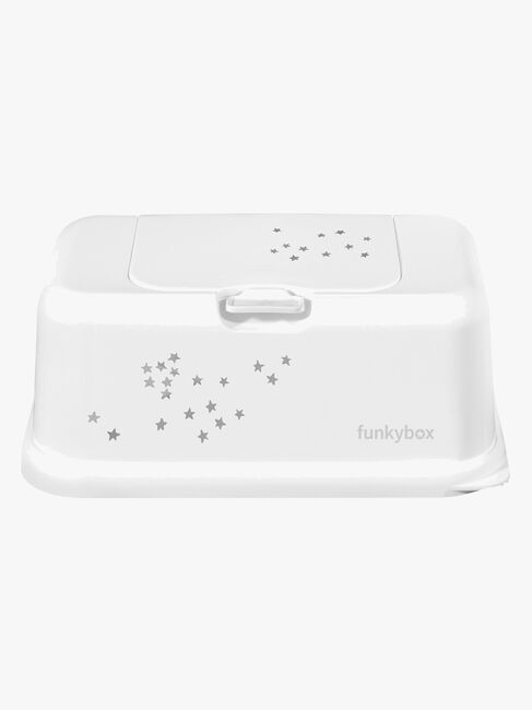 Funkybox Opbevaringsboks Vådservietter Little Stars, White