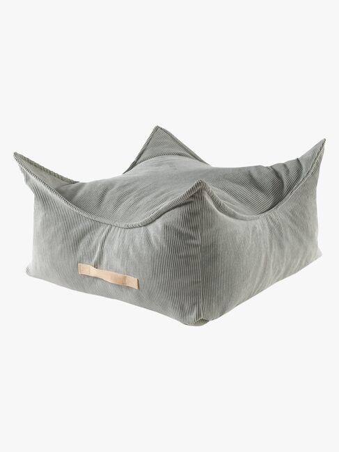 Meowbaby Puf Kvadrat Slimcord, Grå