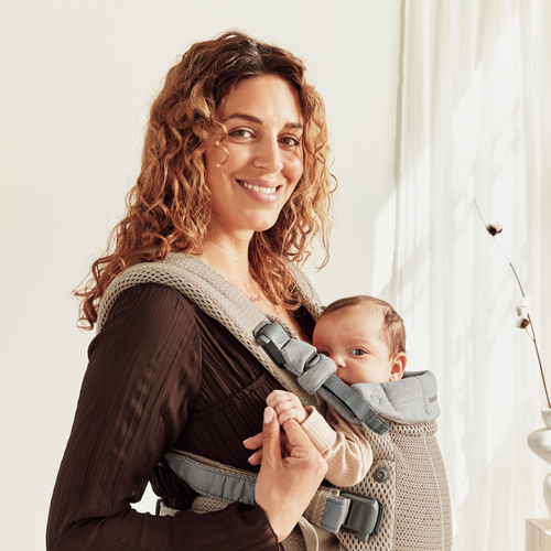 BabyBjörn Harmony Bæresele 3D Mesh, Gråbeige