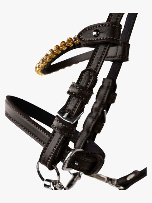 My Hobby Horse Hovedtøj med Guldstene, Brun