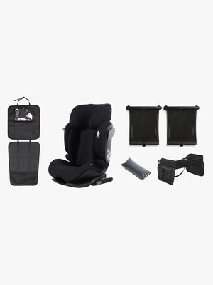 Beemoo Recline i-Size Autostol inkl. Tilbehør, Black Stone