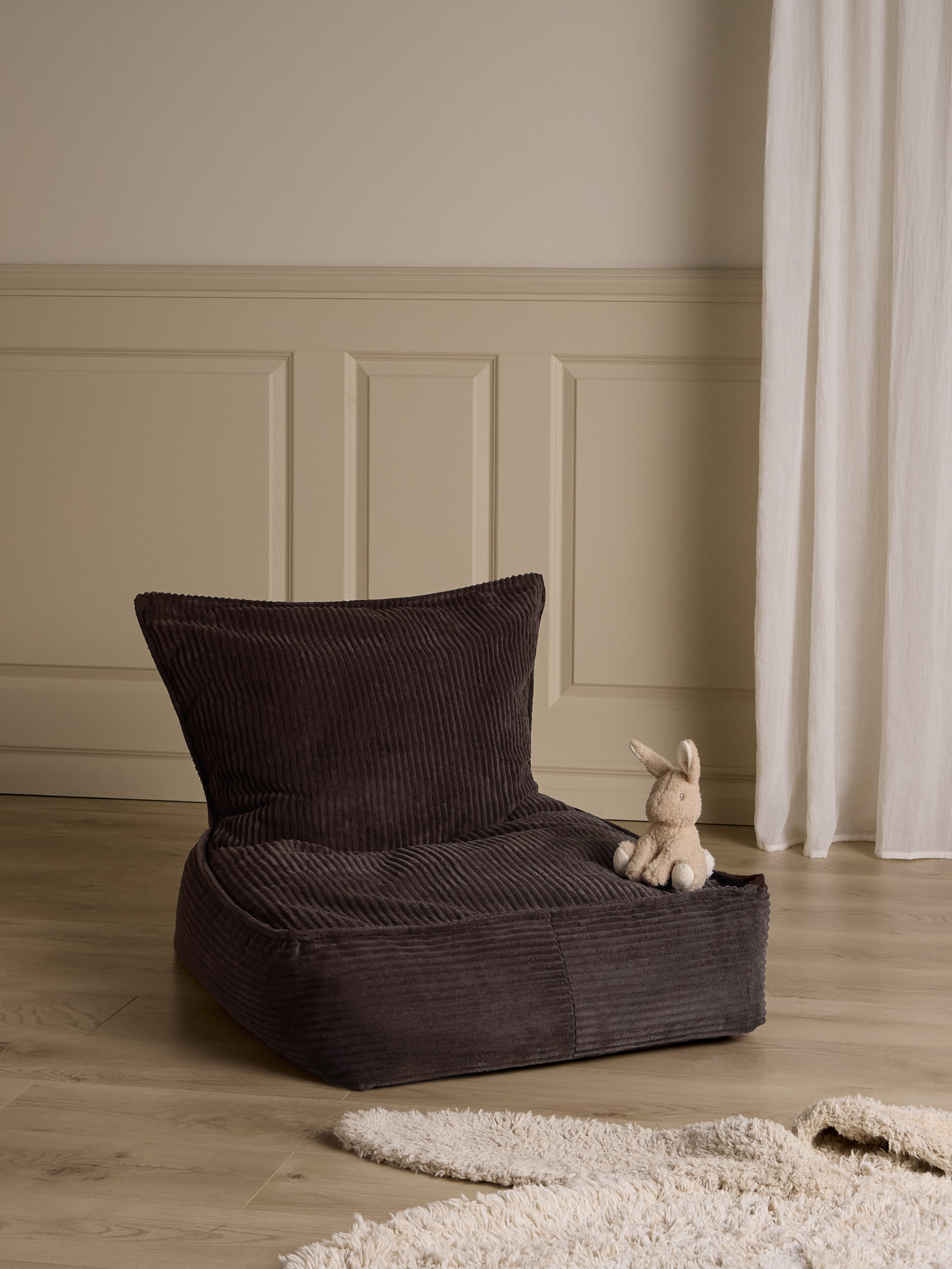 Alice & Fox PIXIE Sækkestol, Dark Brown Manchester, Børnemøbler, Indretning børneværelse