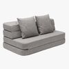 by KlipKlap 3 Fold Sofa XL, Multi Grey