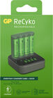 GP Batterier ReCyko B421 Everyday Batterioplader USB m. Opladestation D451