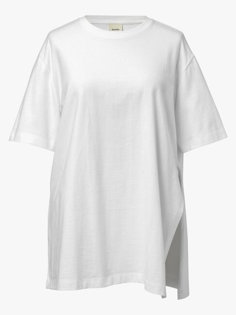 Boob Oversized T-shirt med Slids, White
