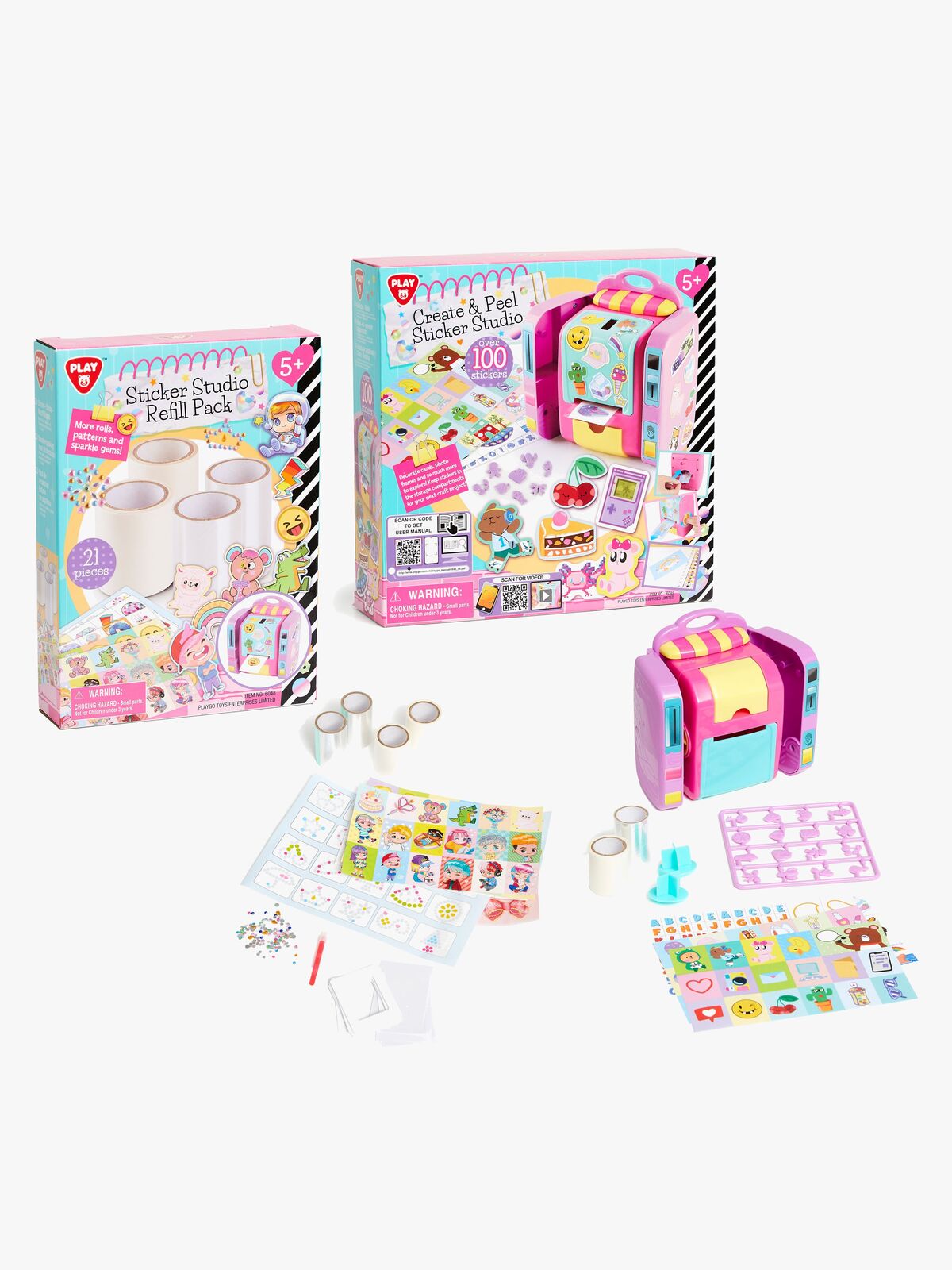 Fippla Create & Peel Sticker Studio & Klistermærkesæt Refil