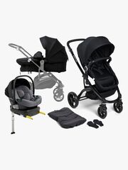 Beemoo Move 2-in-1 Kombivogn inkl. Route i-Size Autostol Baby & ISOFIX Base, Black/Mineral Grey