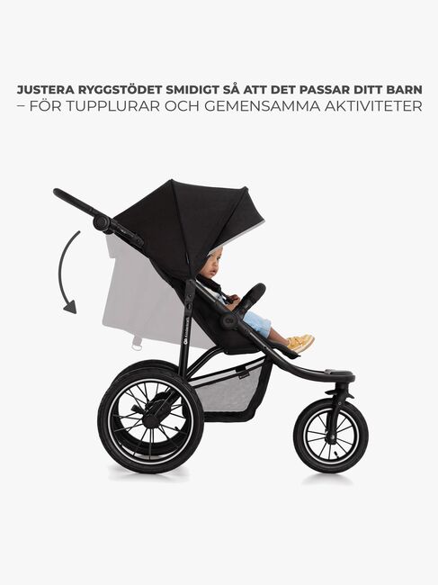 Kinderkraft HELSI 2 Terrænvogn, Black