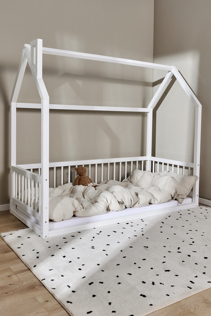 Minitude Nordic Mason Husseng 70x160 + Sengehimmel, Hvid