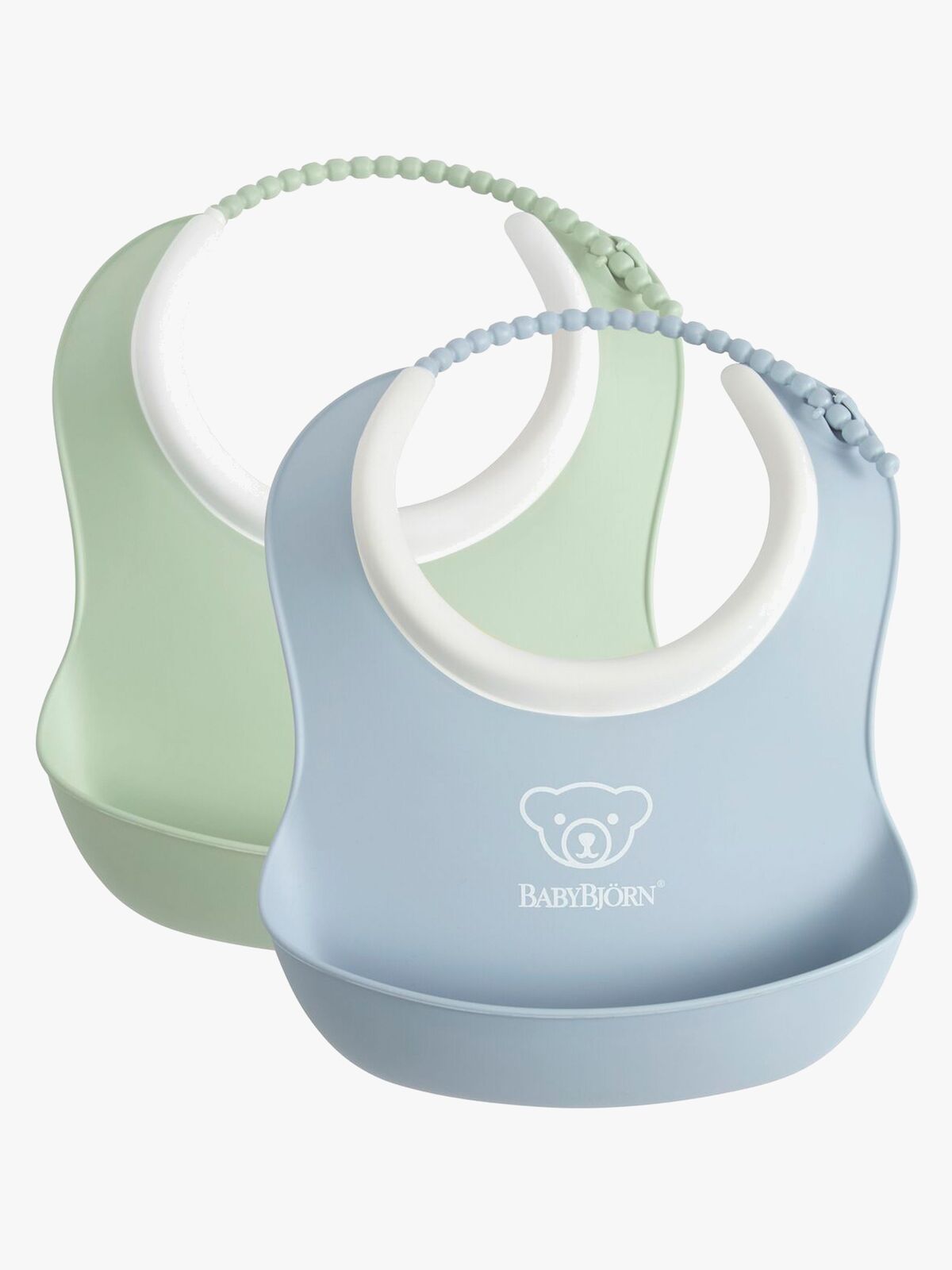 BabyBjörn Hagesmæk-sæt 2-Pak, Lysegrøn/Lyseblå