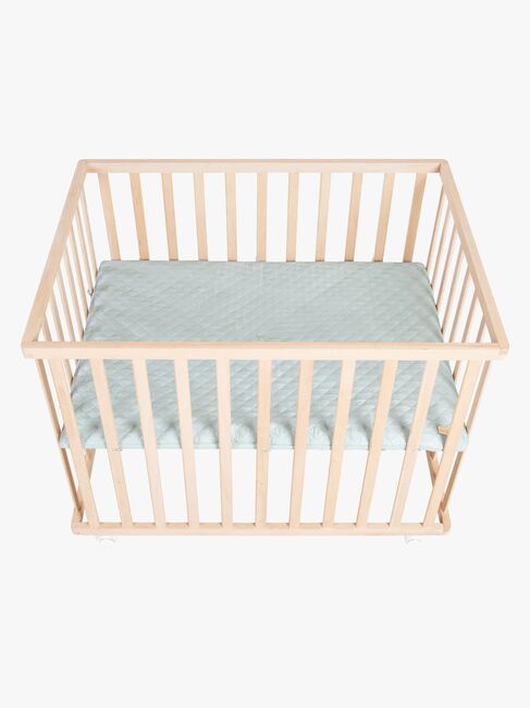 Roba Style Kravlegård med Hjul, Wood & Green