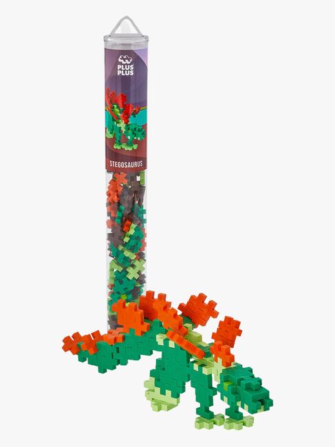 Plus-Plus Byggesæt med Bundplade & Tube Dino, 4x100 Dele