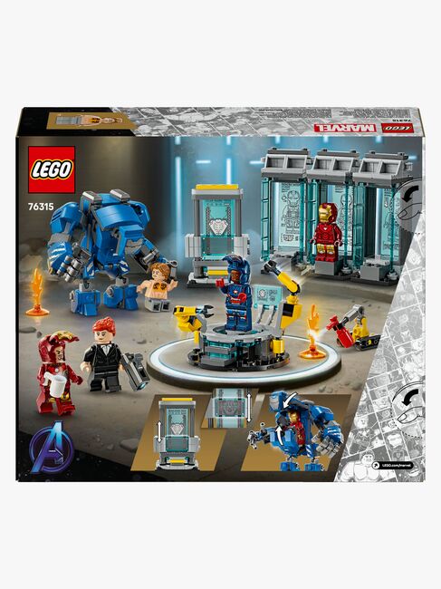 LEGO Super Heroes 76315 Iron Mans laboratorium: Dragtgalleriet