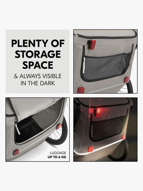 Hauck Bike N Walk Cykelanhænger, Light Grey