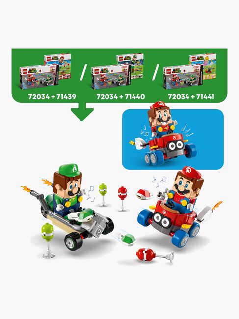 LEGO Super Mario 72034 Mario Kart – Baby Mario mod Baby Luigi