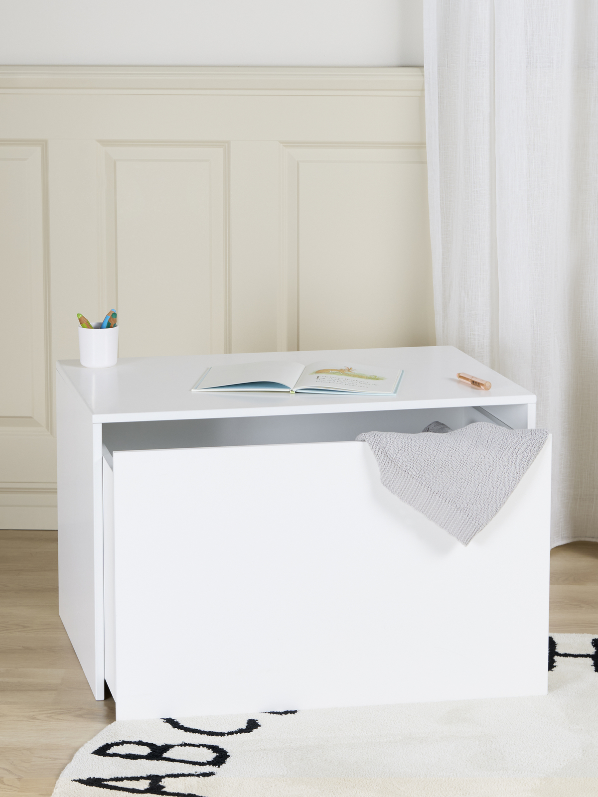 Alice & Fox POPPY Skrivebord & Opbevaringskasse, Hvid