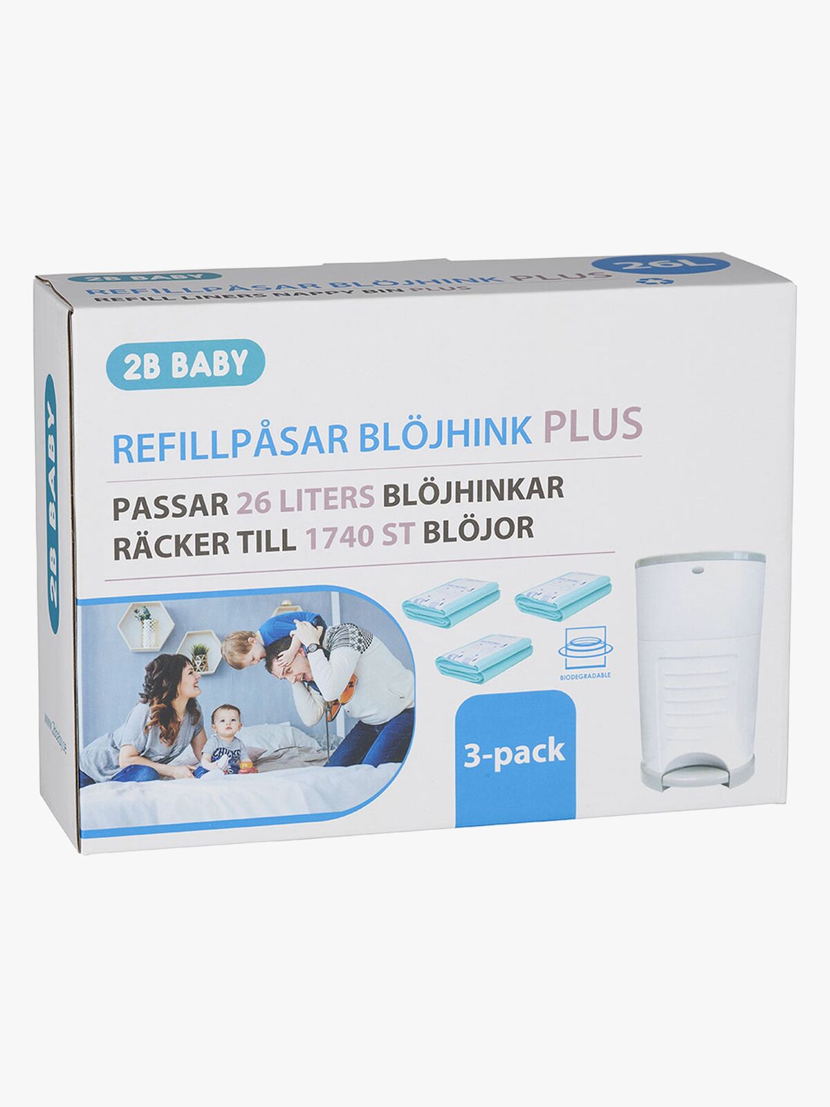2B Baby Refillposer PLUS til Blespand 26 Liter 3-pak