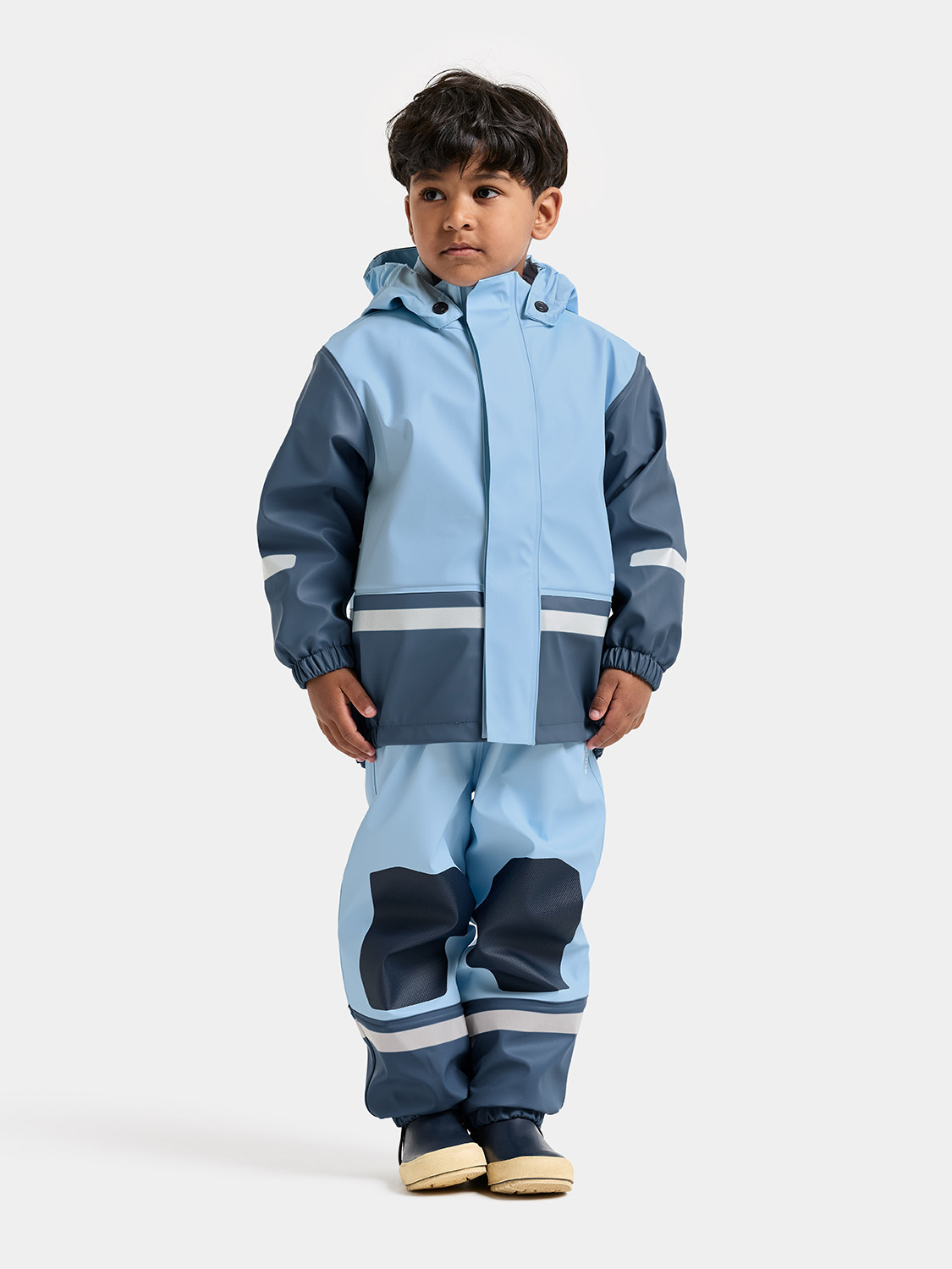 Didriksons Boardman Foret Regnsæt, Light Sea Blue, 120, Regntøj børn